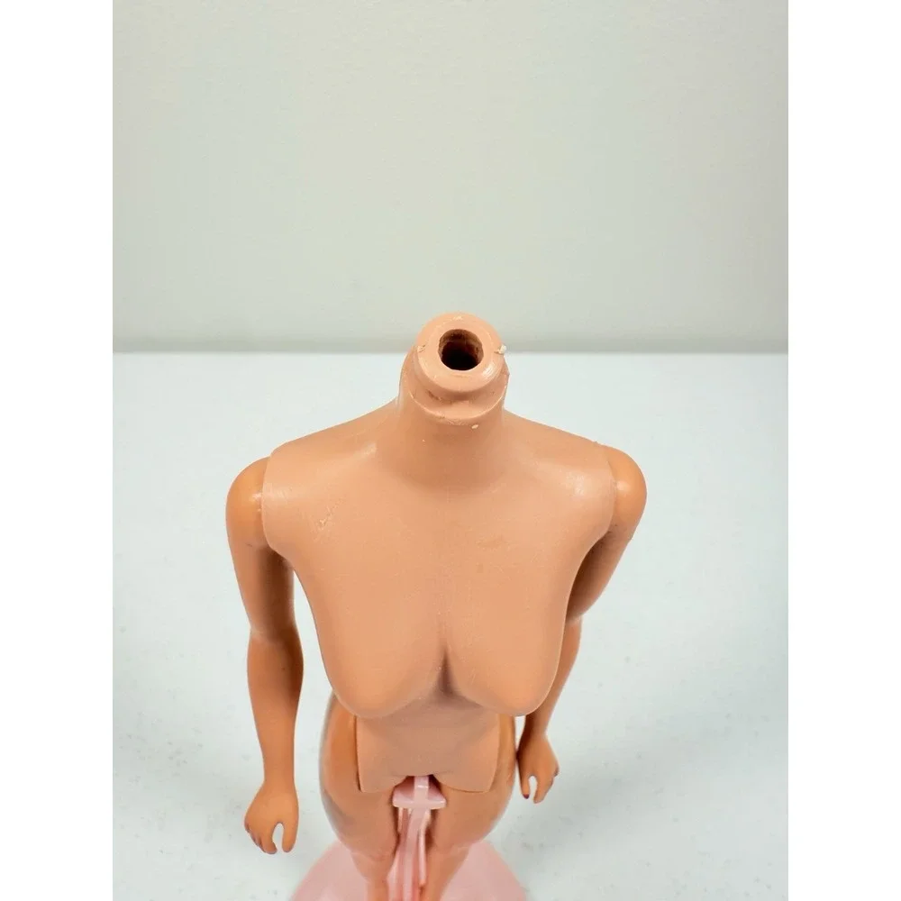Vintage 1960 Mattel Barbie #4 Ponytail Doll Solid Body Small Neck Knob Red Nails